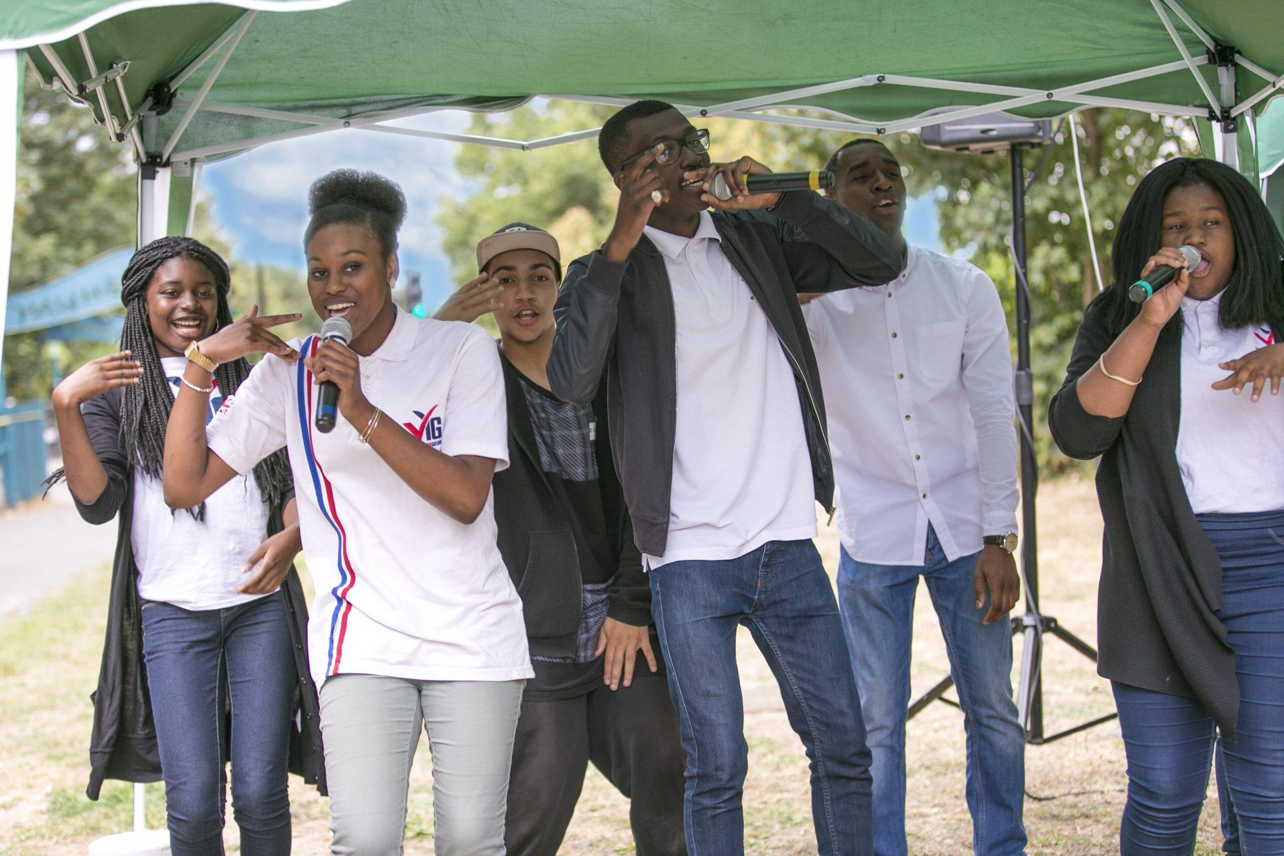 Youths Entertain at South Plaistow Market UCKG HelpCentre