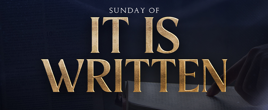 Sunday of It is Written Web article
